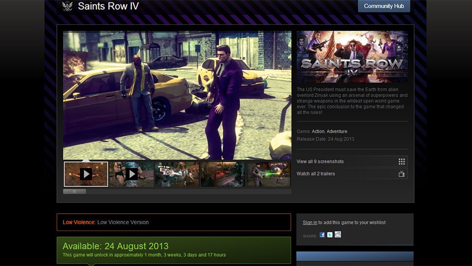 В Steam появилась версия Saints Row 4 с низким уровнем насилия. - Изображение 1 В Steam появилась версия Saints Row 4 с низким уровнем насилия. - Изображение 1