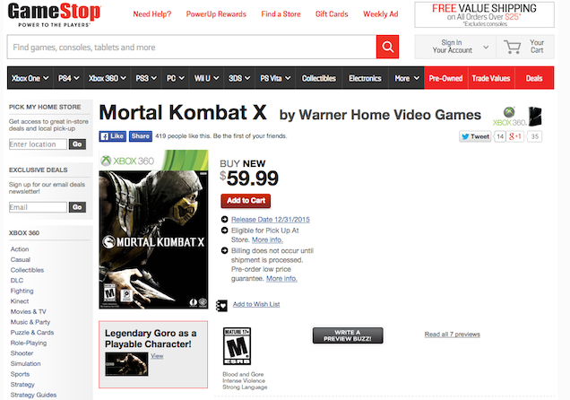 Mortal Kombat X для PS3 и Xbox 360 вновь перенесли - Изображение 1 Mortal Kombat X для PS3 и Xbox 360 вновь перенесли - Изображение 1