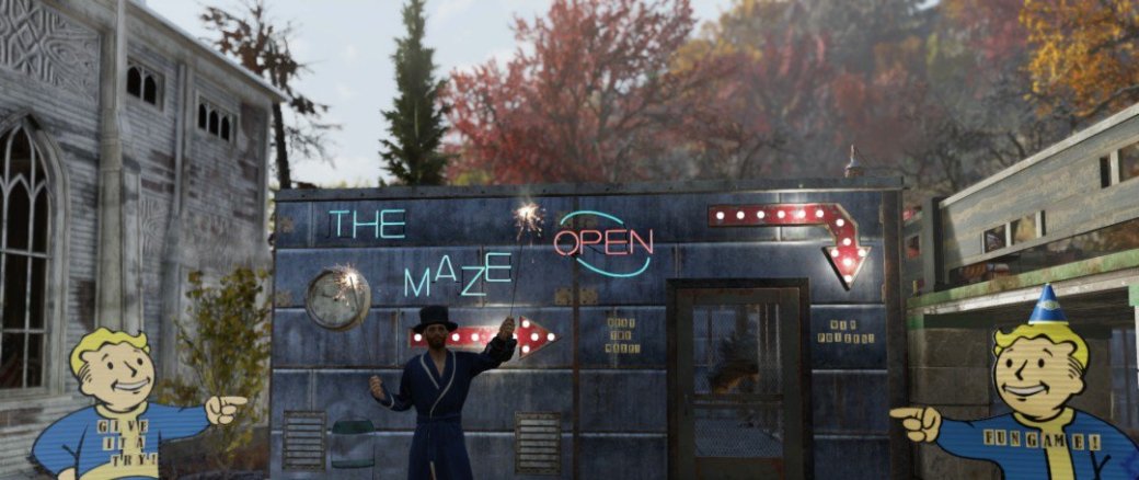 Игрок в Fallout 76 построил лабиринт и заманивает туда игроков. Что же внутри? | Канобу - Изображение 1 Игрок в Fallout 76 построил лабиринт и заманивает туда игроков. Что же внутри? | Канобу - Изображение 1